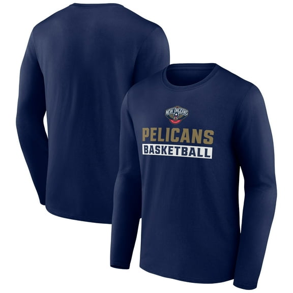 Men's Navy New Orleans Pelicans Let's Go Long Sleeve T-Shirt