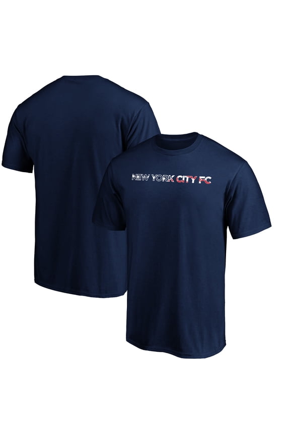 Men's Navy New York City FC Banner Wave T-Shirt
