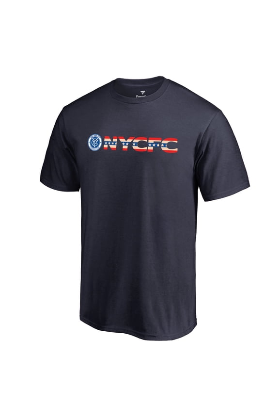 Men's Navy New York City FC Patriotic Wordmark T-Shirt