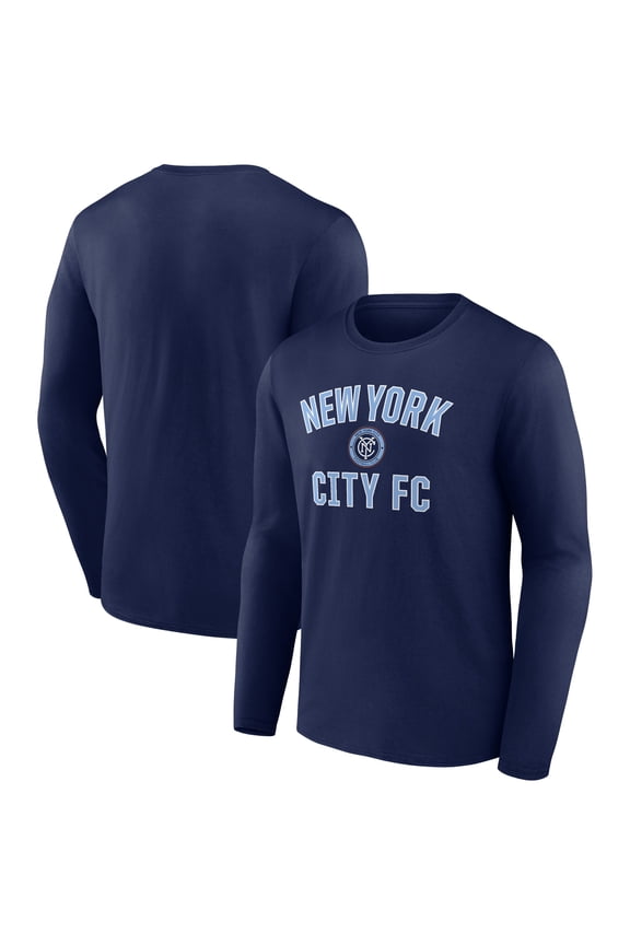Men's Navy New York City FC Victory Arch Long Sleeve T-Shirt