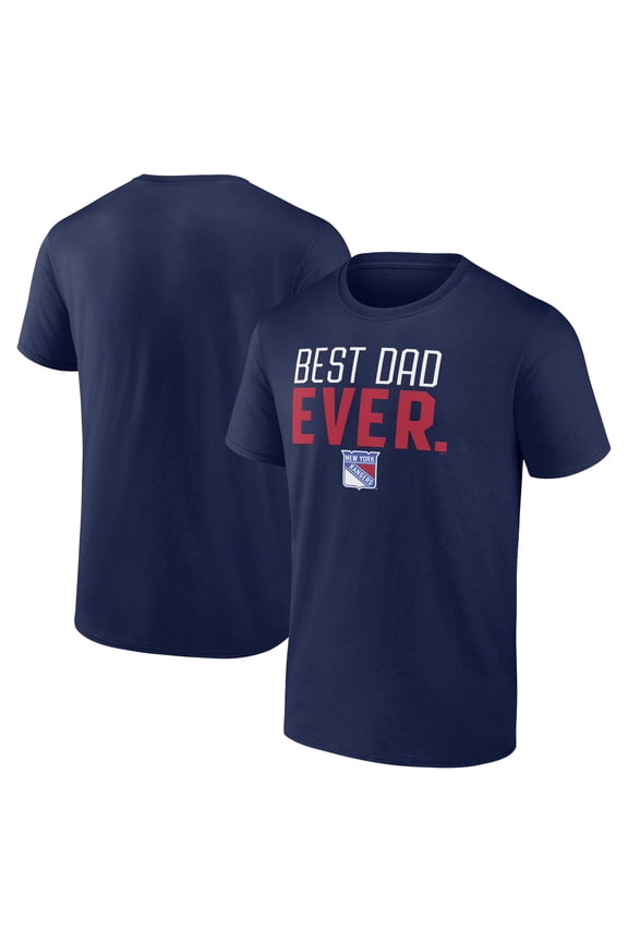 Men's Navy New York Rangers Best Dad Ever T-Shirt