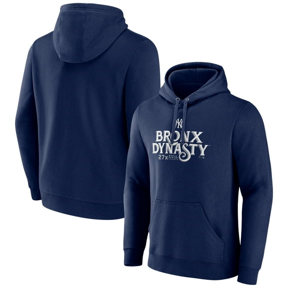 Men's  Navy New York Yankees Bronx Dynasty Pullover Hoodie