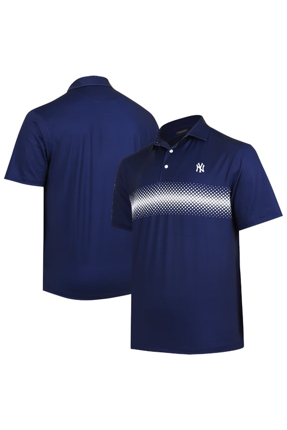 Men's Navy New York Yankees Collins Stripe Polo