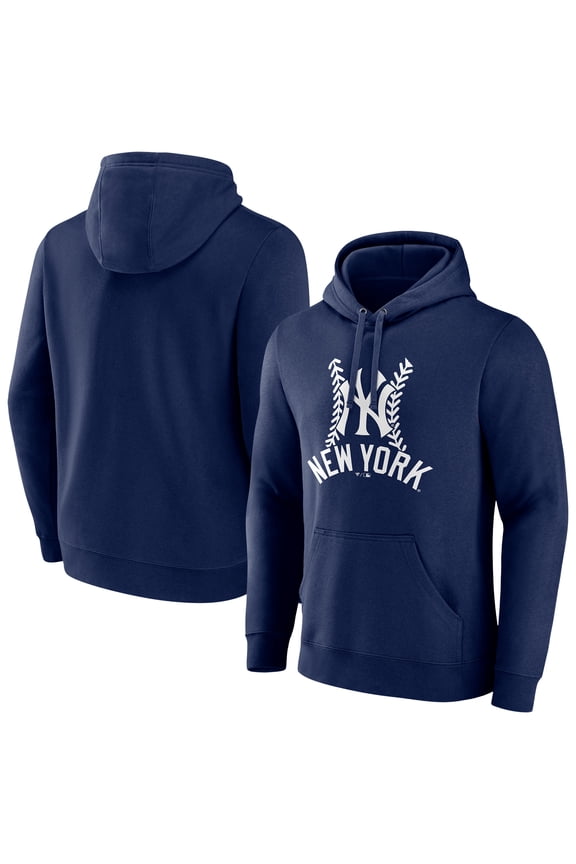 Men's Navy New York Yankees Fastball Pullover Hoodie