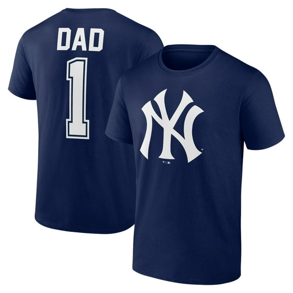Men's Navy New York Yankees Father's Day #1 Dad T-Shirt