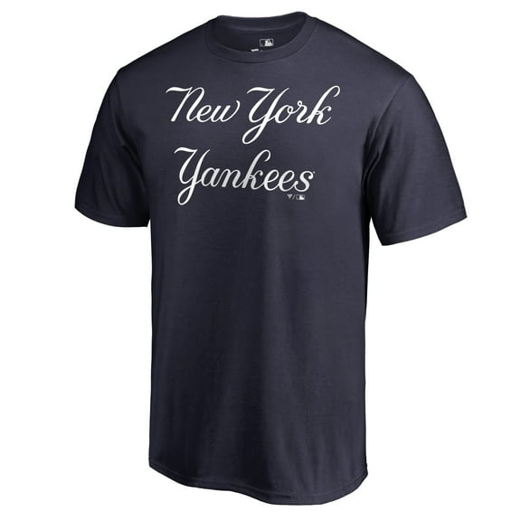 Men's Navy New York Yankees Script Wordmark T-Shirt