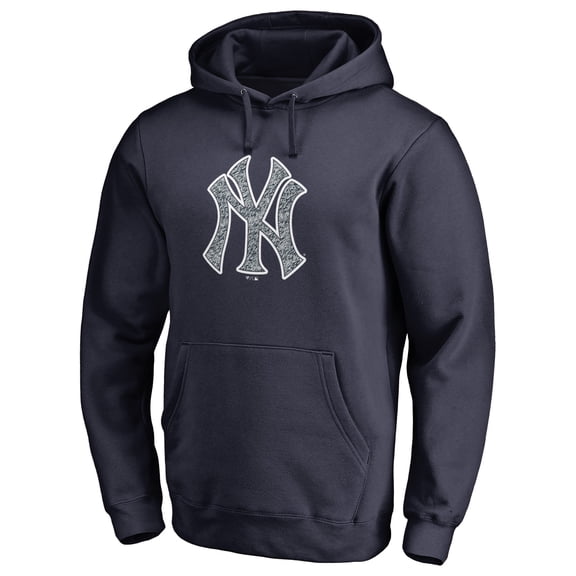 Men's Navy New York Yankees Static Logo Pullover Hoodie