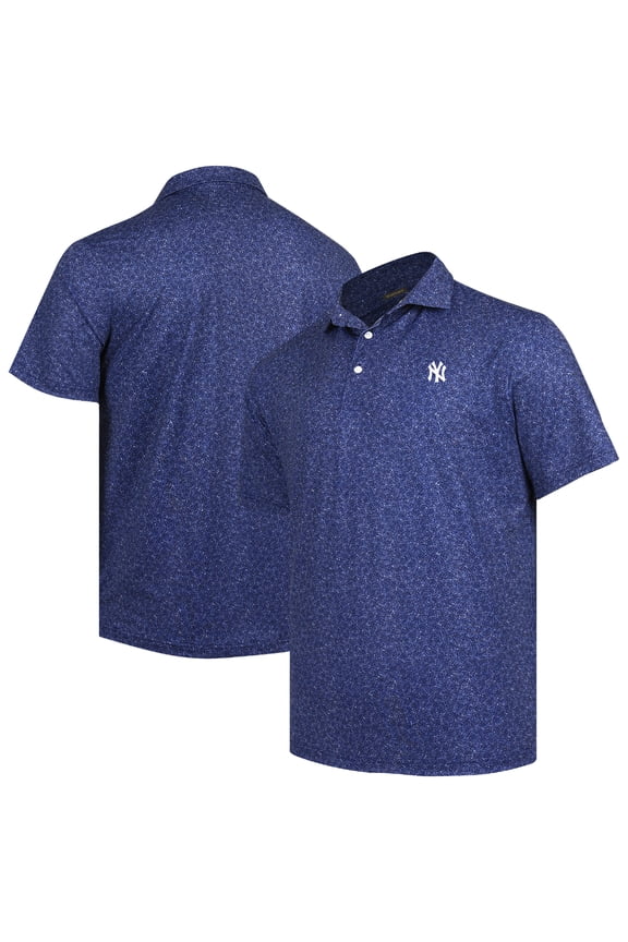 Men's Navy New York Yankees Tahoe Print Polo