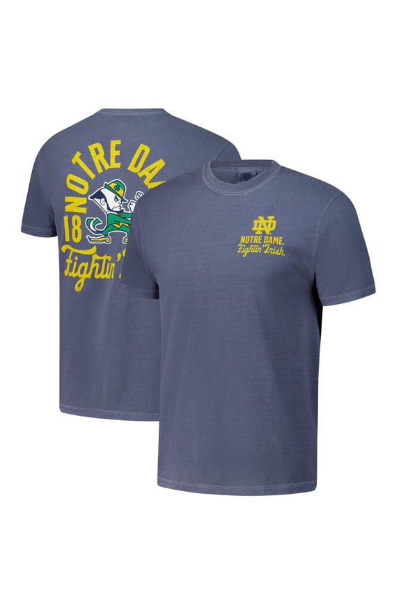 Men's Navy Notre Dame Fighting Irish Comfort Colors Mascot Overlay T-Shirt