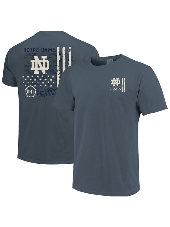 Men's Navy Notre Dame Fighting Irish Comfort Colors OHT Camo Overlay T-Shirt