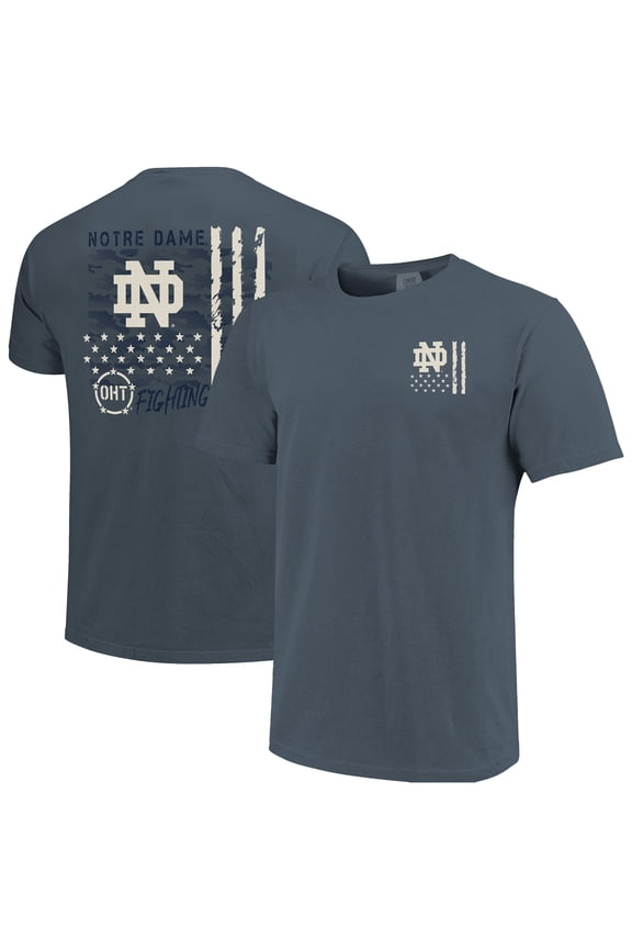 Men's Navy Notre Dame Fighting Irish Comfort Colors OHT Camo Overlay T-Shirt