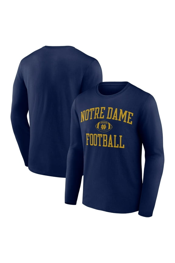Men's Navy Notre Dame Fighting Irish First Sprint Team Long Sleeve T-Shirt