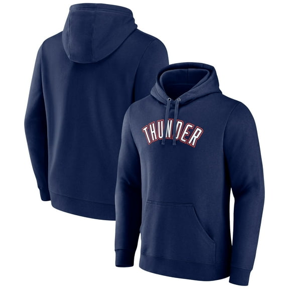 Men's Navy Oklahoma City Thunder Alternate Logo Pullover Hoodie