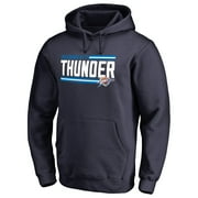 Mens Navy Oklahoma City Thunder Onside Stripe Pullover Hoodie