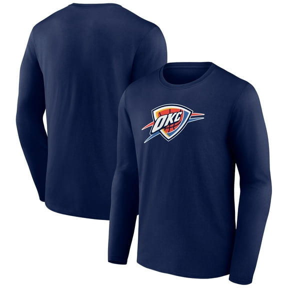 Men's Navy Oklahoma City Thunder Primary Logo Long Sleeve T-Shirt
