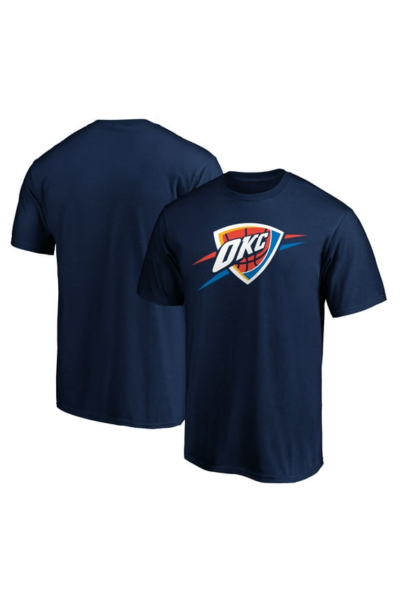 Men's Navy Oklahoma City Thunder Primary Logo T-Shirt
