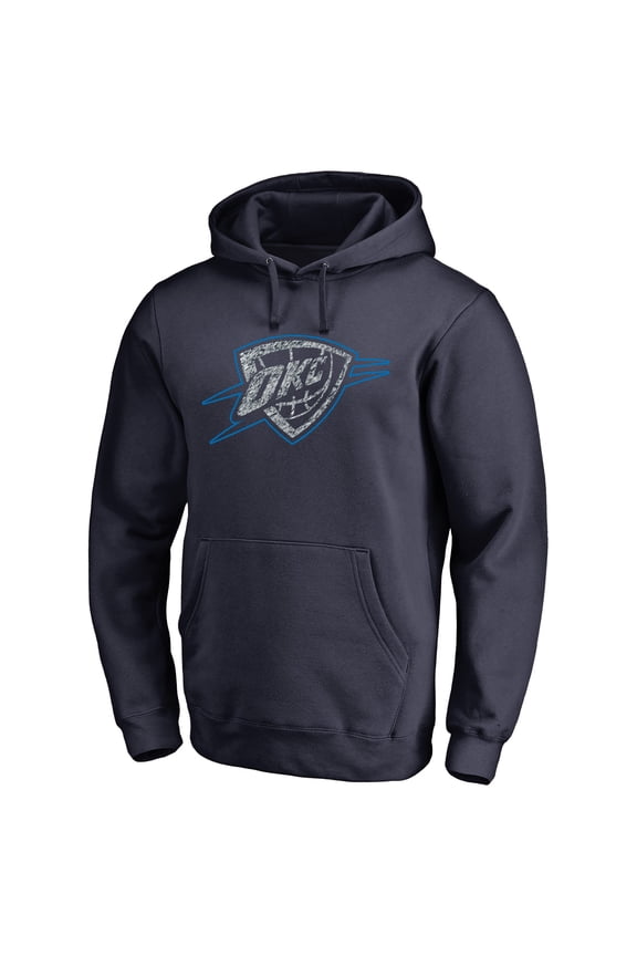 Men's Navy Oklahoma City Thunder Static Logo Pullover Hoodie
