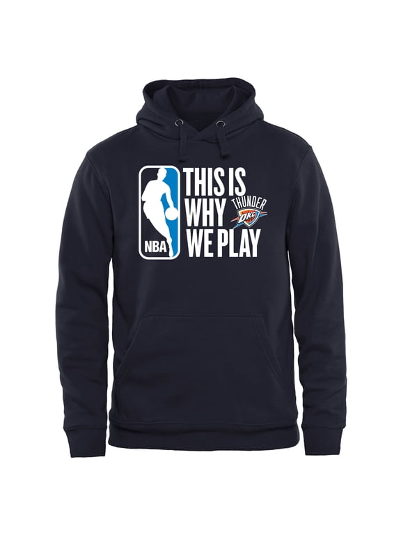 Men's Navy Oklahoma City Thunder This Is Why We Play Pullover Hoodie