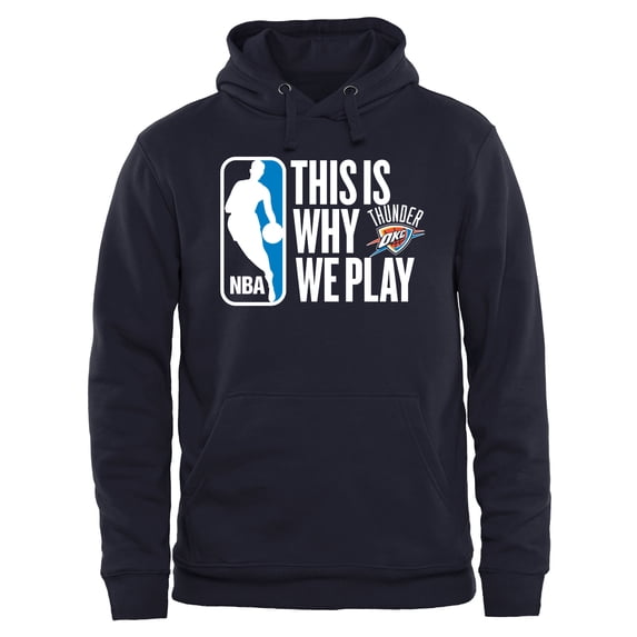 Men's Navy Oklahoma City Thunder This Is Why We Play Pullover Hoodie