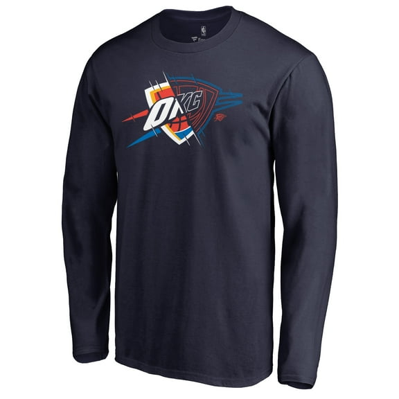 Men's Navy Oklahoma City Thunder X-Ray Long Sleeve T-Shirt