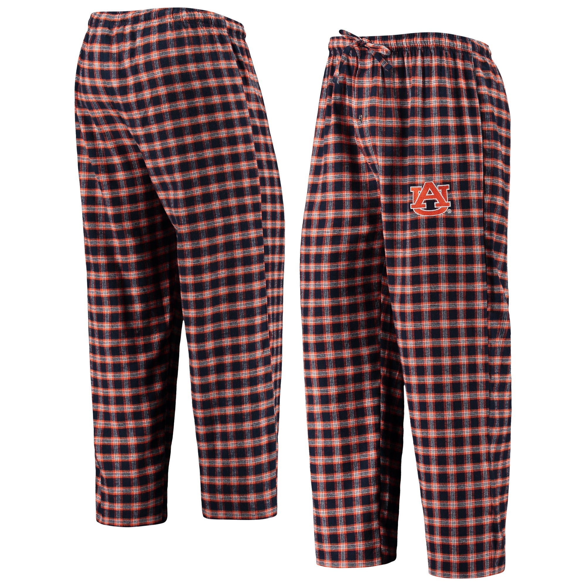 Men s Navy Orange Auburn Tigers Courtyard Flannel Pants Walmart