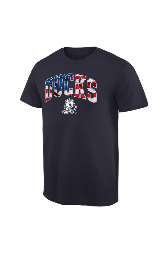 Men's Navy Oregon Ducks Banner Arch T-Shirt