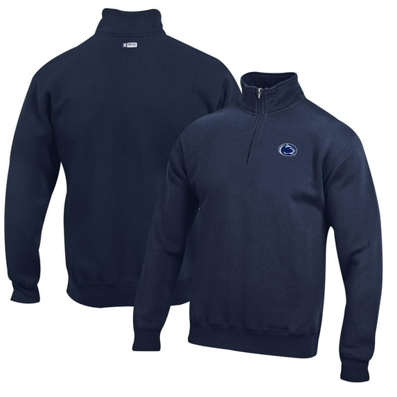 Men's Navy Penn State Nittany Lions Big Cotton Quarter-Zip Pullover Sweatshirt
