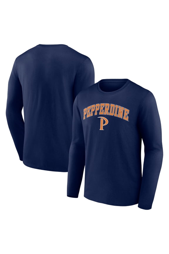 Men's Navy Pepperdine Waves Campus Long Sleeve T-Shirt