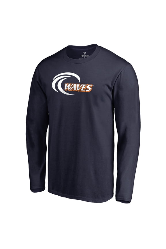 Men's Navy Pepperdine Waves Primary Team Logo Long Sleeve T-Shirt