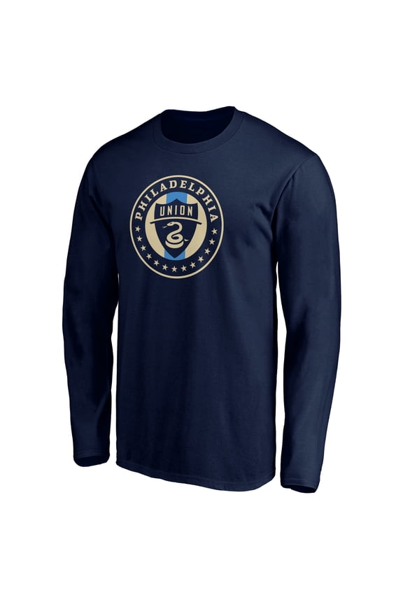 Men's Navy Philadelphia Union Primary Logo Long Sleeve T-Shirt