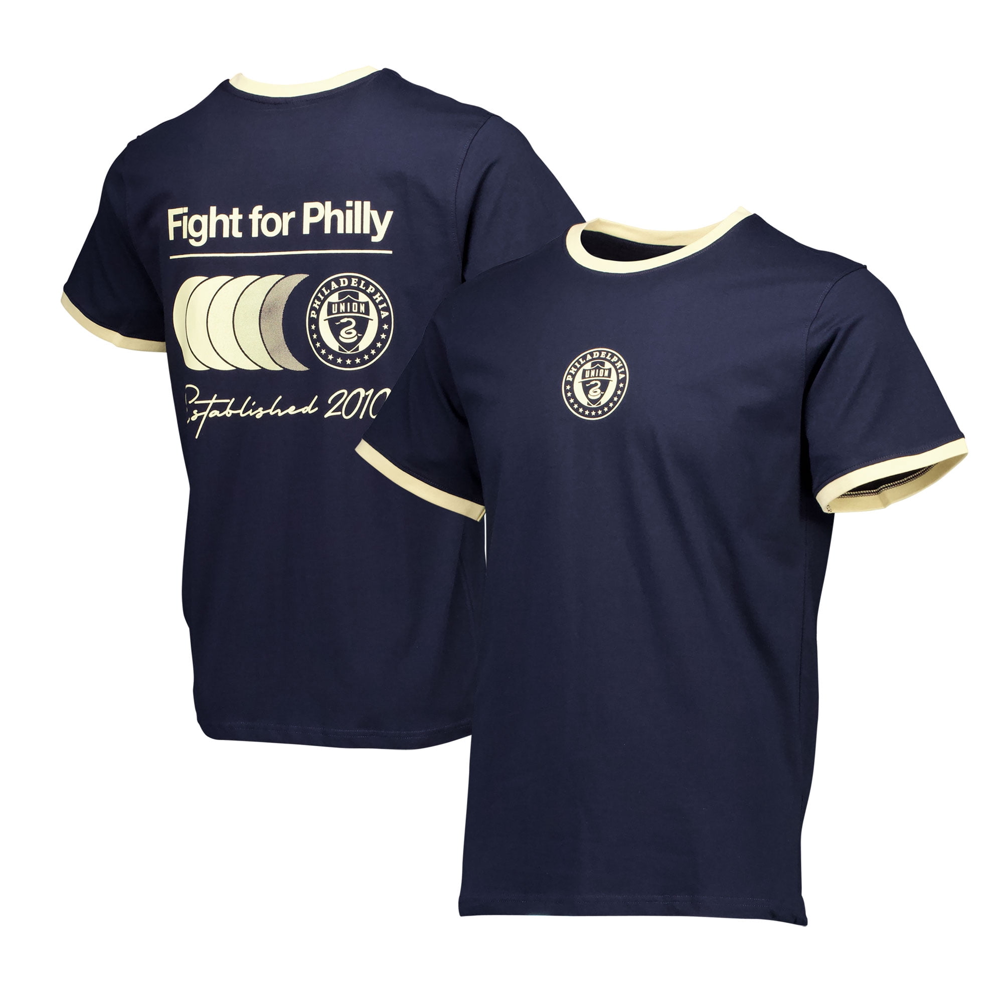 Union Ringer Men's Navy Philadelphia Union Ringer T-Shirt - Walmart.com