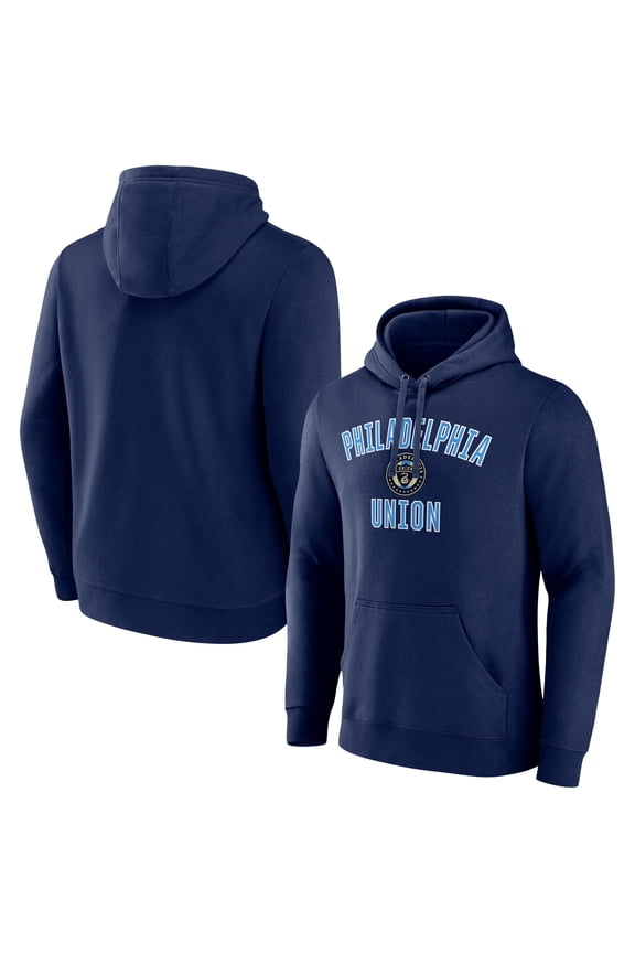 Men's Navy Philadelphia Union Victory Arch Logo Pullover Hoodie