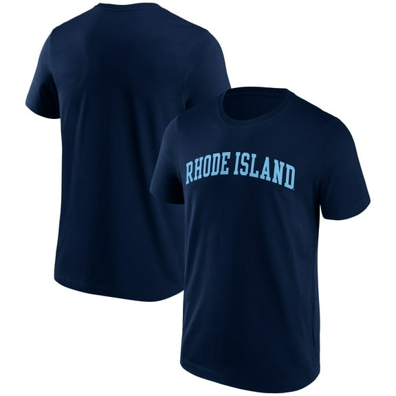 Men's Navy Rhode Island Rams Basic Team Arch T-Shirt