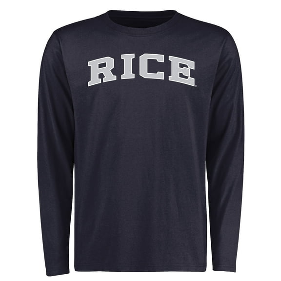 Men's Navy Rice Owls Everyday Long Sleeve T-Shirt