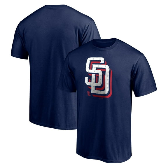 Men's Navy San Diego Padres Red White and Team T-Shirt