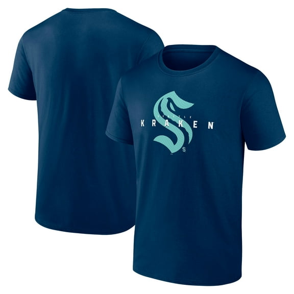 Men's Logo Athletic Navy Seattle Kraken Coordinate T-Shirt