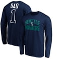 thumbnail image 1 of Men's Navy Seattle Mariners Father's Day #1 Dad Long Sleeve T-Shirt, 1 of 3