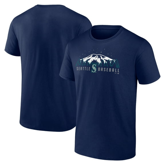 Men's Navy Seattle Mariners Mountains T-Shirt