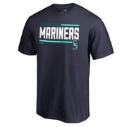 Mens Navy Seattle Mariners Onside Stripe T-Shirt