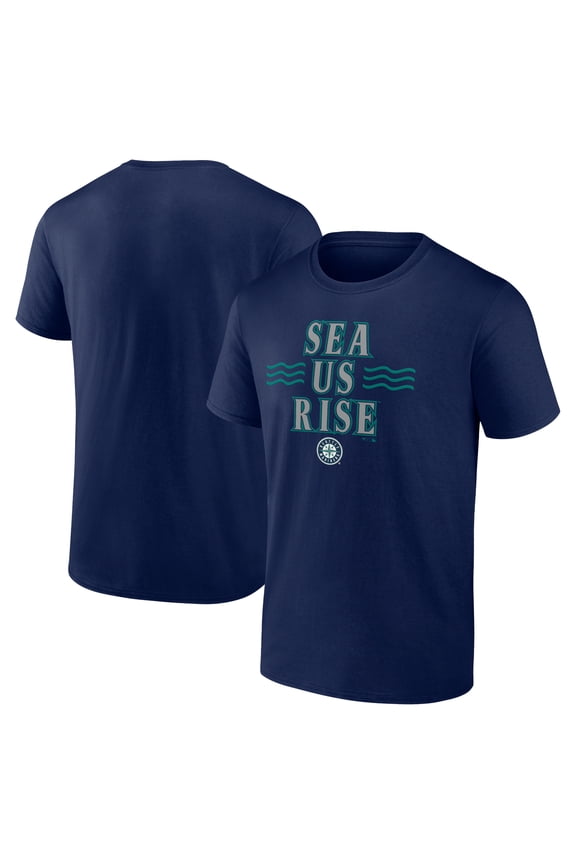 Men's Navy Seattle Mariners Sea Us Rise T-Shirt