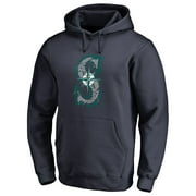 Mens Navy Seattle Mariners Splatter Logo Pullover Hoodie