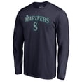 thumbnail image 1 of Men's Navy Seattle Mariners Team Lockup Long Sleeve T-Shirt, 1 of 3