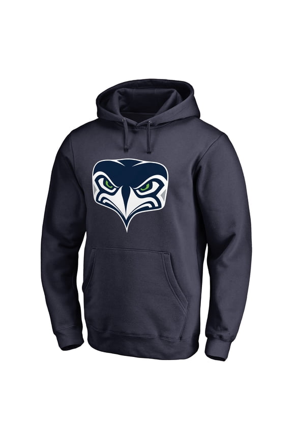 Men's Navy Seattle Seahawks Alternate Team Logo Gear Pullover Hoodie