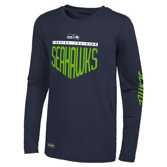 Men's Navy Seattle Seahawks Impact Long Sleeve T-Shirt