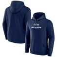 thumbnail image 1 of Men's Navy Seattle Seahawks Logo Team Lockup Fitted Pullover Hoodie, 1 of 3