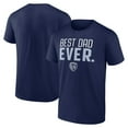 thumbnail image 1 of Men's Navy Sporting Kansas City Best Dad Ever Father's Day T-Shirt, 1 of 3