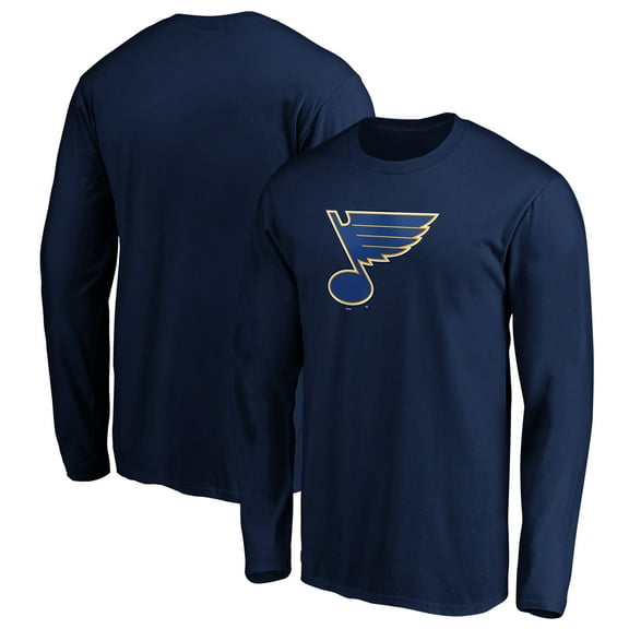 Men's Navy St. Louis Blues Primary Logo Long Sleeve T-Shirt