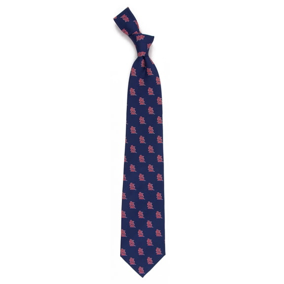 Men's Navy St. Louis Cardinals Echo Woven Silk Tie