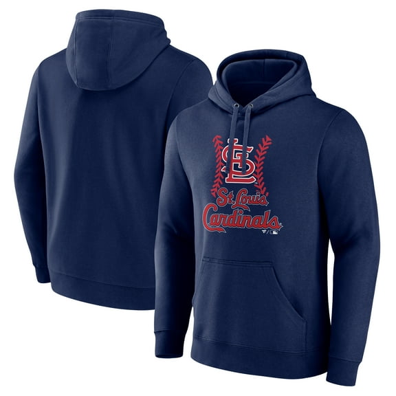 Men's Navy St. Louis Cardinals Fastball Pullover Hoodie
