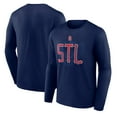 thumbnail image 1 of Men's Navy St. Louis Cardinals Paint the Black Long Sleeve T-Shirt, 1 of 3